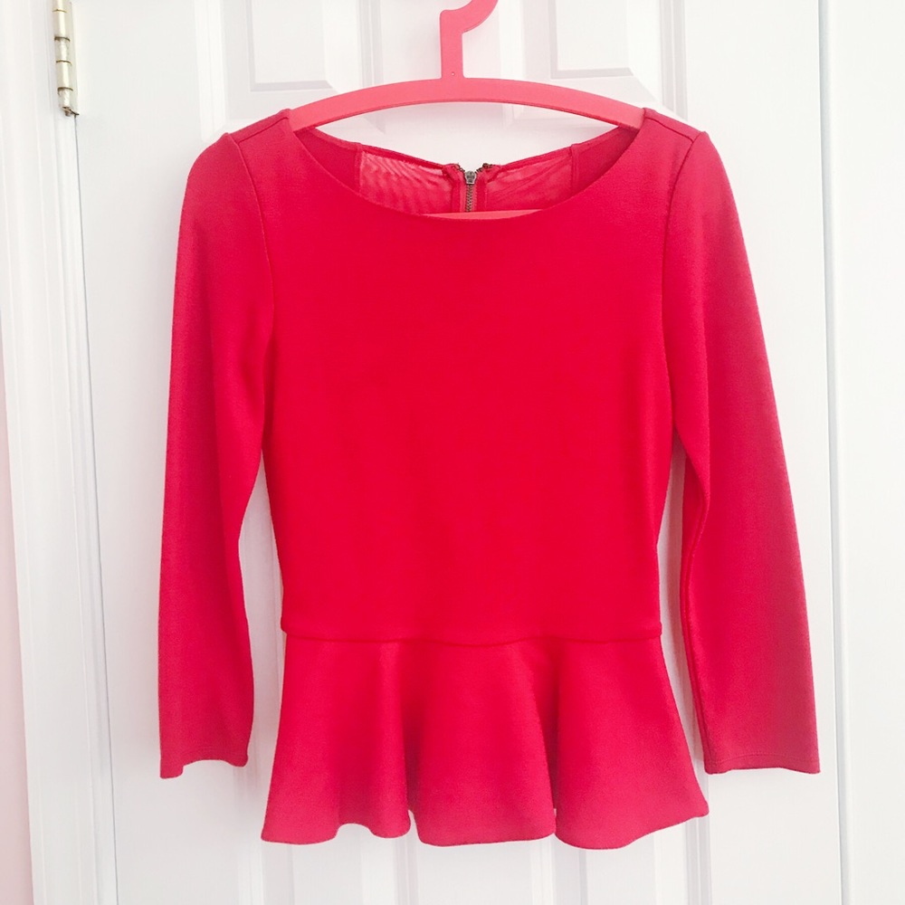 Alice+Olivia Red Long Sleeve top